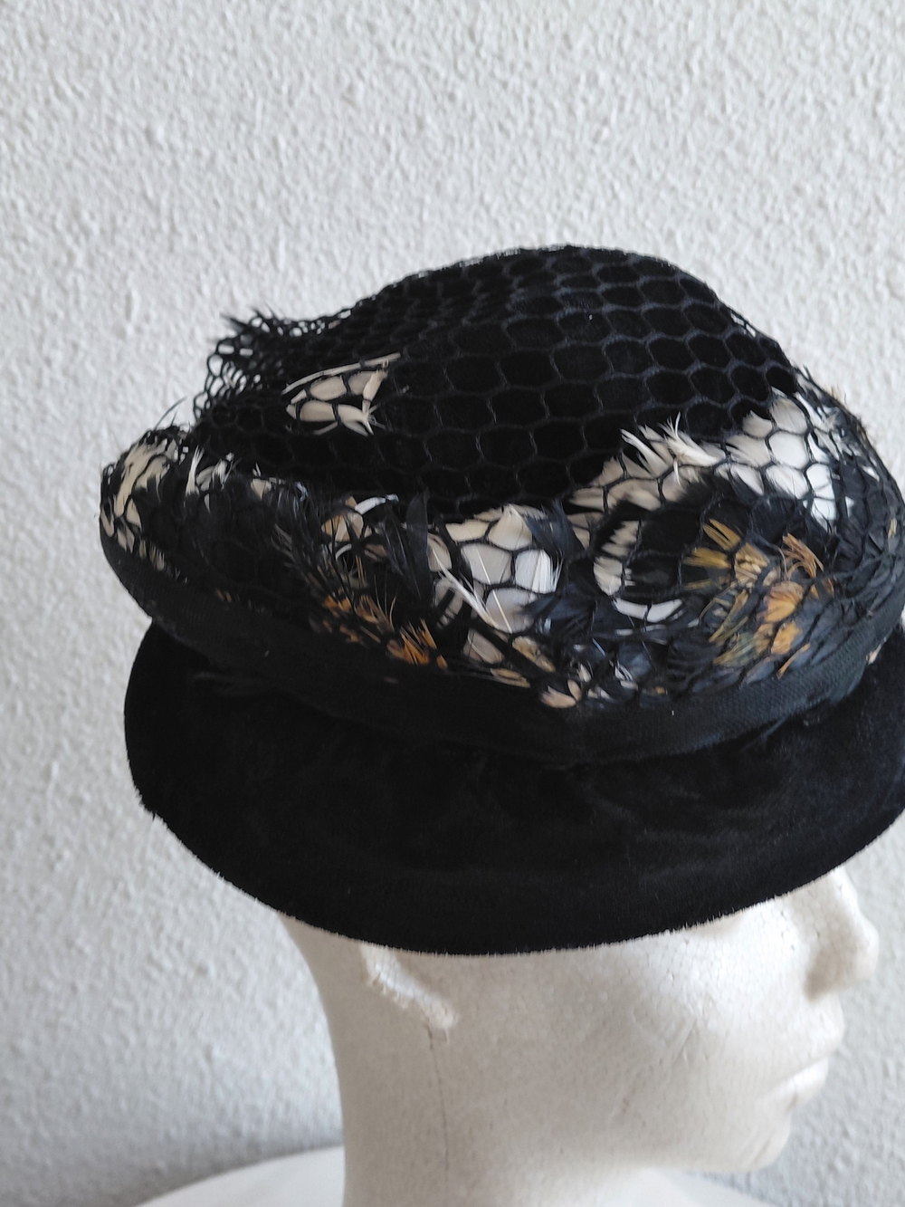 Vintage Black Women's Veiled Hat